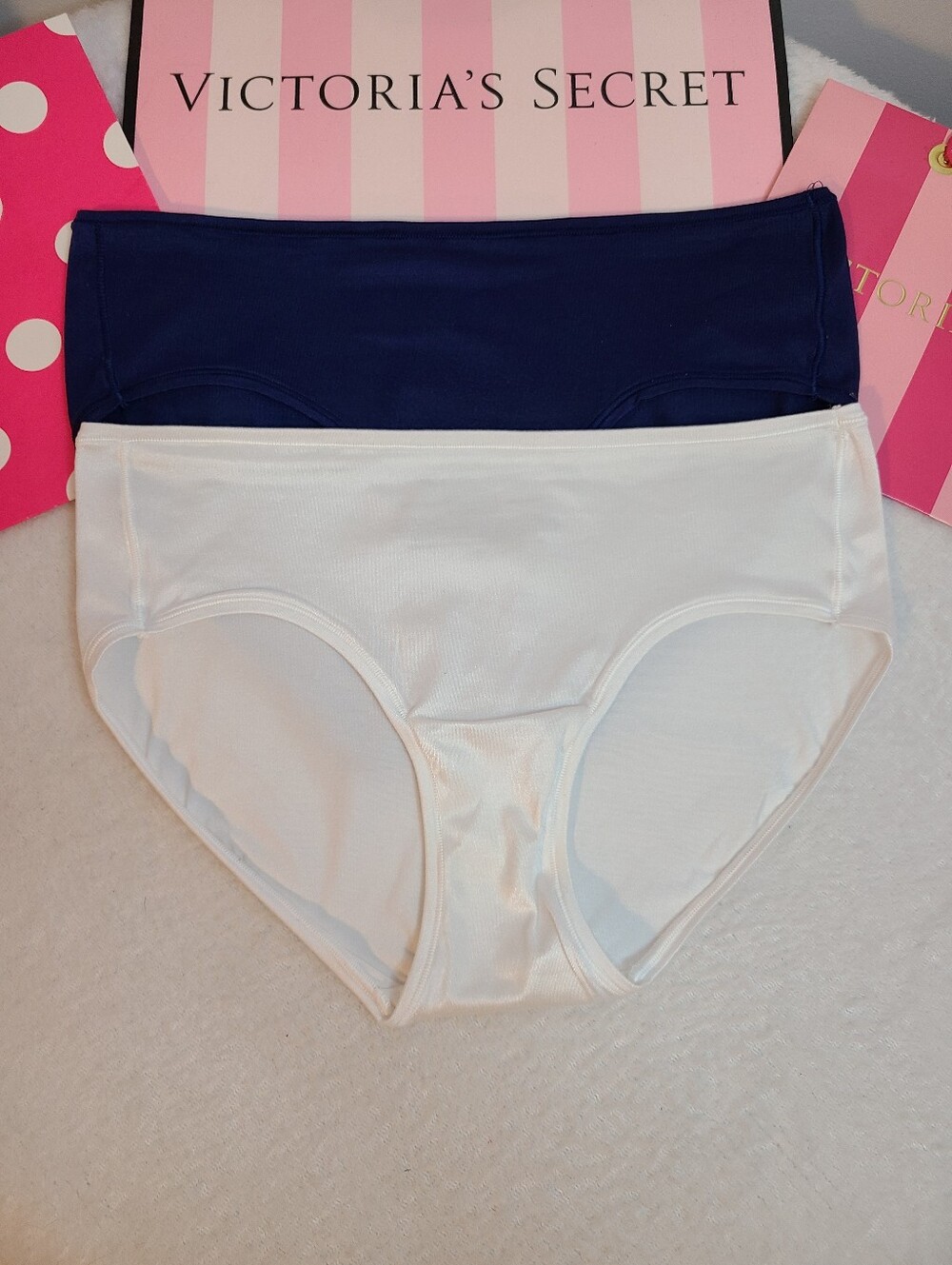 Y2K Victoria's Secret 2pk Fabulous Satin Classic Hiphugger Panties Size Lg